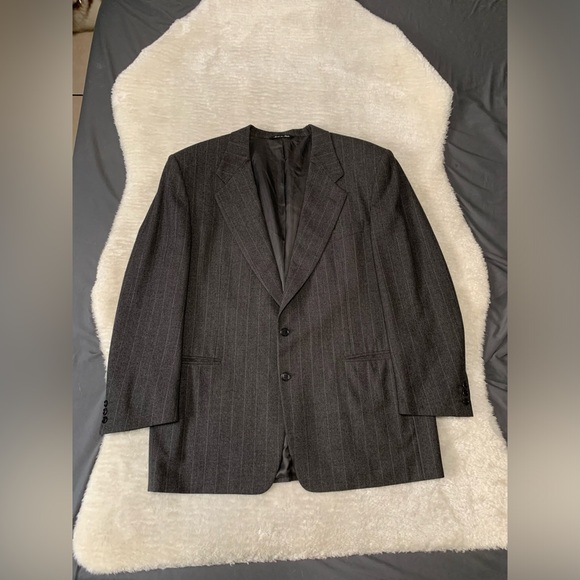 Canali Mens Gray Striped Wool Sport Blazer Jacket EU 54R‎ US 44R